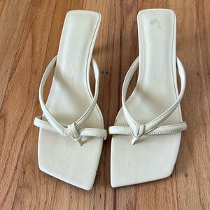 Light yellow Mango heels / sandals size 8.5